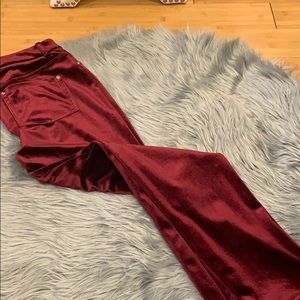 Linda Leal Red Velvet pants